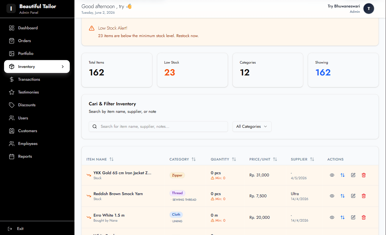 Real-time Inventory & Stock Alerts