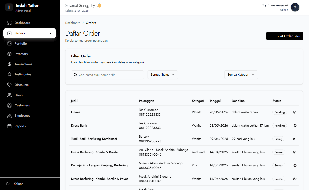Smart Order Management & Digital Receipt